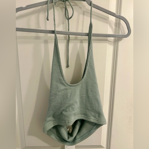 American Threads Tops - NWT Sage Green American Threads Tie Top